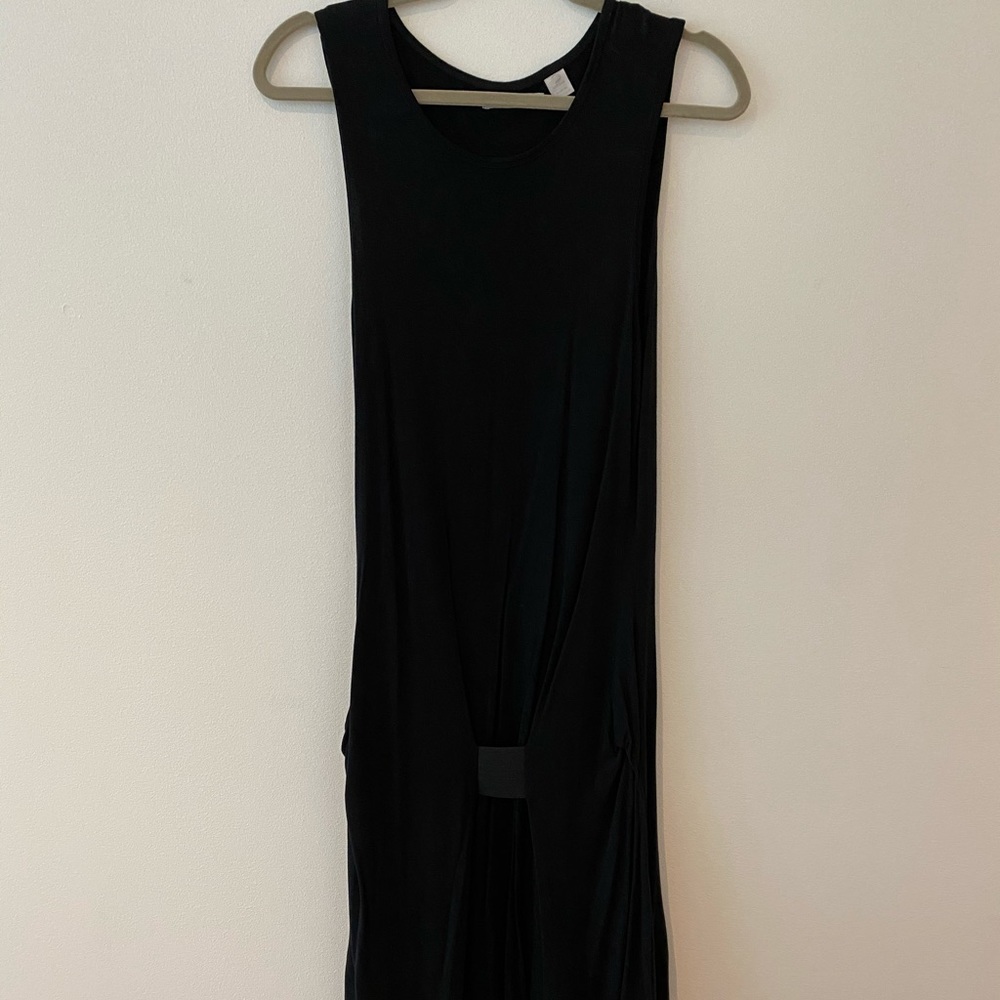 “Adidas Silver” Black sleeveless dress